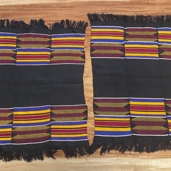 Kente Handwoven Cloth Lot 2 Ghana Akan West Africa. - Picture 2 of 2